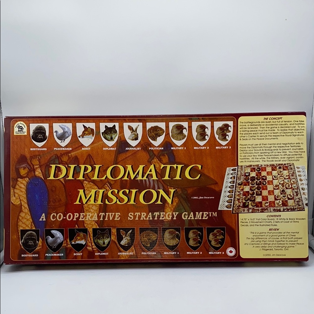 Diplomatic Mission A Co-operative Strategy Board Game Family Pastimes 2002